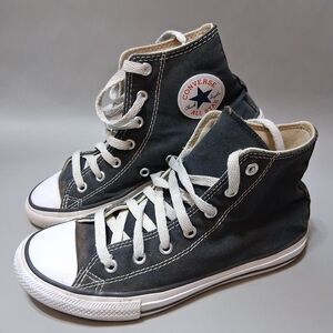 Converse Chuck Taylor All Star‎ High Top Black Canvas Shoes Youth 3 3J231